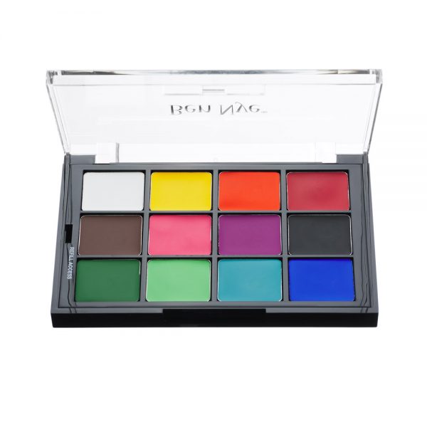 Painter's Makeup Palette Filled with 12 Cremes that span the color spectrum